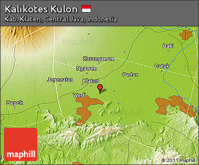 Physical 3D Map of Kalikotes Kulon