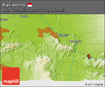 Physical 3D Map of Kaliwono
