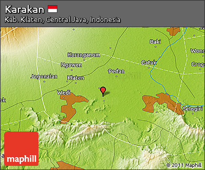 Physical 3D Map of Karakan