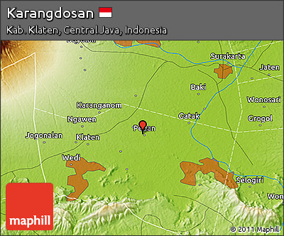 Physical 3D Map of Karangdosan