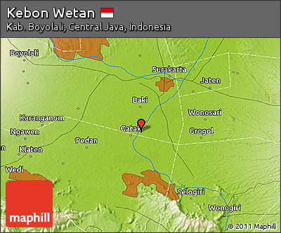 Physical 3D Map of Kebon Wetan