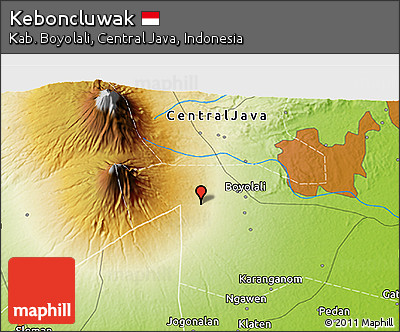 Physical 3D Map of Keboncluwak