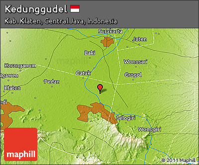 Physical 3D Map of Kedunggudel