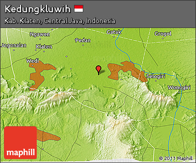 Physical 3D Map of Kedungkluwih