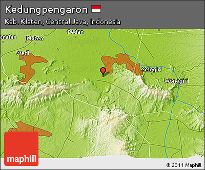 Physical 3D Map of Kedungpengaron