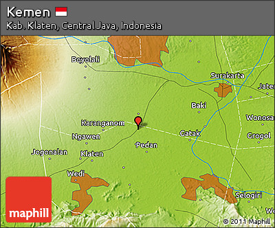 Physical 3D Map of Kemen