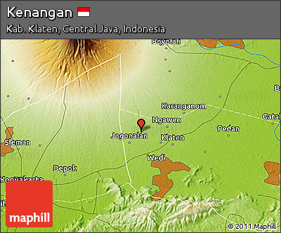 Physical 3D Map of Kenangan