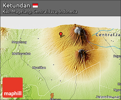 Physical 3D Map of Ketundan