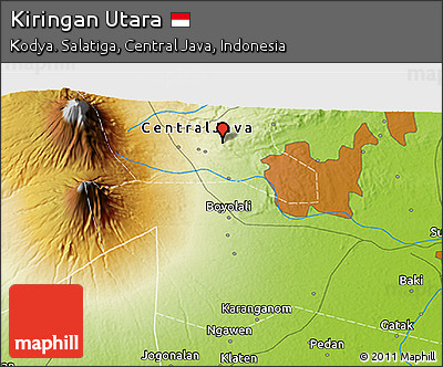 Physical 3D Map of Kiringan Utara