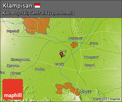 Physical 3D Map of Klampisan