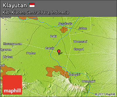 Physical 3D Map of Klayutan