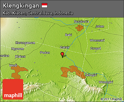 Physical 3D Map of Klengkingan