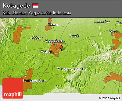 Physical 3D Map of Kotagede
