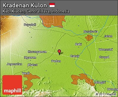 Physical 3D Map of Kradenan Kulon
