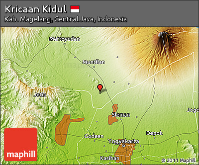 Physical 3D Map of Kricaan Kidul