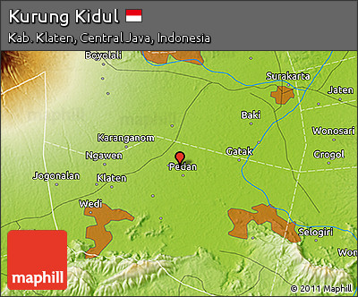 Physical 3D Map of Kurung Kidul