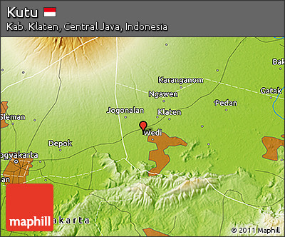 Physical 3D Map of Kutu