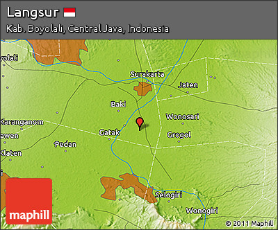 Physical 3D Map of Langsur