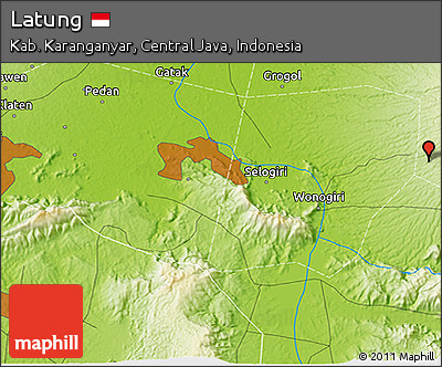 Physical 3D Map of Latung