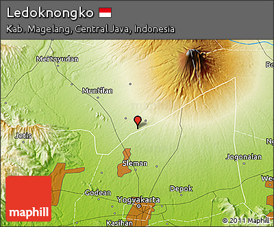 Physical 3D Map of Ledoknongko