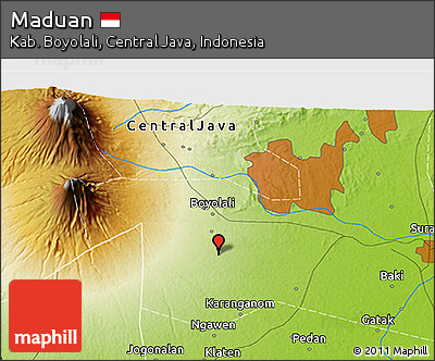 Physical 3D Map of Maduan