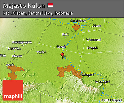 Physical 3D Map of Majasto Kulon