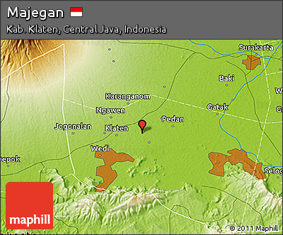 Physical 3D Map of Majegan