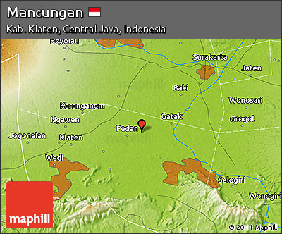 Physical 3D Map of Mancungan