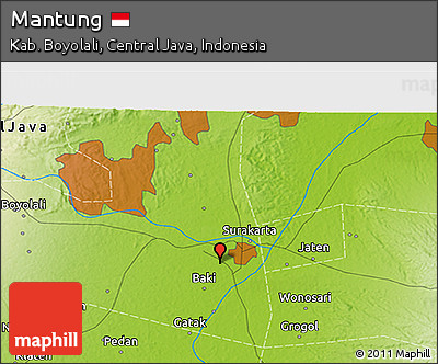 Physical 3D Map of Mantung