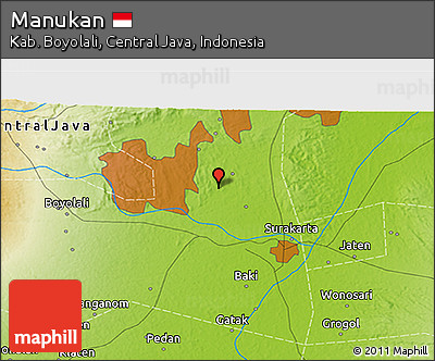 Physical 3D Map of Manukan