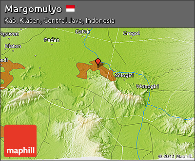 Physical 3D Map of Margomulyo
