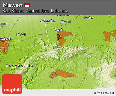 Physical 3D Map of Mawen