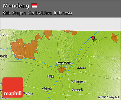 Physical 3D Map of Mendeng