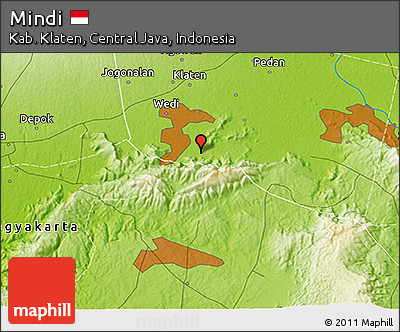 Physical 3D Map of Mindi