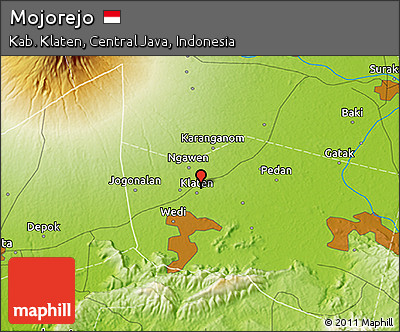 Physical 3D Map of Mojorejo