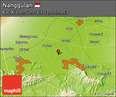 Physical 3D Map of Nanggulan