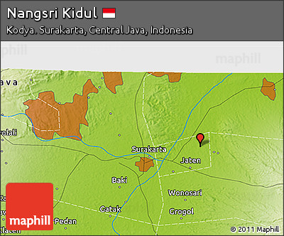 Physical 3D Map of Nangsri Kidul