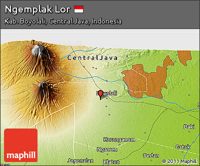 Physical 3D Map of Ngemplak Lor