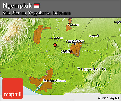 Physical 3D Map of Ngempluk