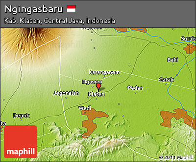 Physical 3D Map of Ngingasbaru