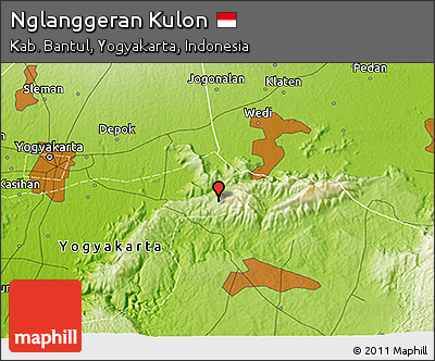 Physical 3D Map of Nglanggeran Kulon
