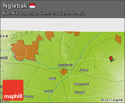 Physical 3D Map of Nglebak