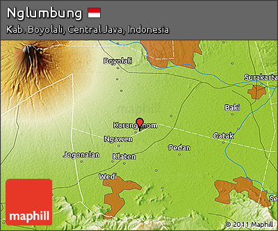 Physical 3D Map of Nglumbung