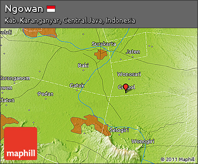 Physical 3D Map of Ngowan