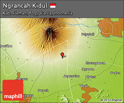 Physical 3D Map of Ngrancah Kidul