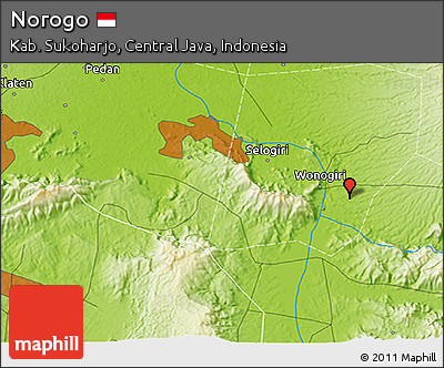 Physical 3D Map of Norogo