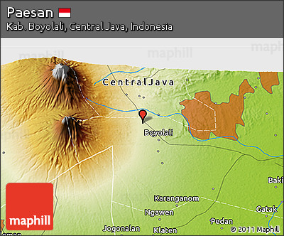 Physical 3D Map of Paesan
