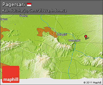 Physical 3D Map of Pagersari