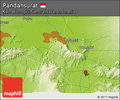 Physical 3D Map of Pandansurat