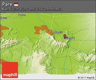 Physical 3D Map of Pare